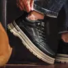 Zapatos de Hombre Otoño Invierno Estilo Nuevo Retro Británico Modernos Botas Martin de Caña Media para Hombre Botines Cortos Casuales para Exteriores de Trabajo