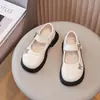 Sapatos de Couro para Meninas Primavera 2026 Novos Sapatos Pretos de Princesa Mary Jane com Solado Macio Sapatos de Primavera e Outono para Crianças Flats