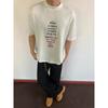 Camiseta de Verano de Manga Corta para Hombre Americana Retro Simple Nicho Estampado de Letras Versátil Holgada Casual Top de Media Manga a la Moda