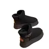Botas de nieve para mujer con suela gruesa, nuevas de invierno 2026, cálidas, que aumentan la altura, forradas de felpa y con algodón engrosado