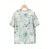 Cárdigan de Camiseta de Manga Corta de Verano Talla Grande para Mamás, Elegante y Oversize para Mujeres de Mediana Edad y Mayores, Camisa de Verano con un Diseño Juvenil