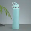 Cross-border 304 Aço Inoxidável Cintura Pequena Thermos Grande Capacidade Portátil Ventosa Alças Ao Ar Livre Chaleira Esportiva