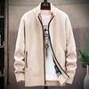2025 comercio exterior nuevo suéter de cuello alto para hombre otoño e invierno nuevo cárdigan top suéter coreano ajustado de color sólido