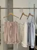 KEKEZOON Camisola de Encaje con Volantes y Cordones Verano Nuevo Dulce Floral Color Sólido Top Versátil 7791