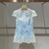 2026 Nuevo Chaleco de Malla Bordada Estilo Chino para Mujer Camisola de Satén Top de Verano para Mujer con Retazos de Encaje que Ceñe la Cintura