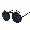 Gafas de Sol Retro Steampunk con Tapa abatible Hechas a Medida Jamie 3057 para Mujer, Gafas de Moda para Hombre, Montura Redonda Gafas de Príncipe
