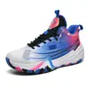 Nuevas Zapatillas de Baloncesto de Moda Transfronterizas Zapatillas de Baloncesto de Dos Colores Botas de Batalla Zapatos Prácticos de Baloncesto para Jóvenes Zapatos para Hombres y Mujeres