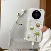Adecuado para Funda de Teléfono Huawei Mate80, Divertido y Creativo, Moderno para Mujeres, Cobertura Completa de Bordes, Sensación de Alta Gama, Diseño de Palmera de Coco para Vacaciones