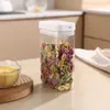 Cozinha selado jar doméstico transparente multi-grãos jarra grão fresco frasco de grau alimentício lanche à prova de umidade caixa de armazenamento