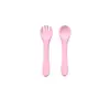 Amazon Más Vendido Tenedor Cuchara de Silicona para Niños Tenedor Cuchara de Silicona para Comida de Bebé Tenedor Cuchara de Silicona de Grado Alimenticio para Bebé