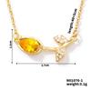 Moda nova cobre incrustado zircão tulipa pingente nicho design temperamento coringa clavícula cadeia acessórios yiwu atacado