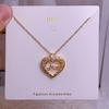 Collar de Corazón de Acción de Gracias para Mamá, Cadena Elegante y de Moda para la Clavícula, Regalo del Día de la Madre para Mamá, Colgante Elegante