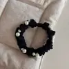 Anillo para el Cabello de Tendón de Goma Perlado Cuerda para la Cabeza de Seda de Hielo Colorectal Sentido de Alta Calidad Bola para Cola de Caballo de Mujer Tendón de Goma de Alta Elasticidad