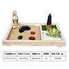 Artesanato em Resina Decoração de Casa Estátuas de Buda Mesa de Areia Estilo Japonês Jardim Seco Paisagismo Zen Mesa de Areia