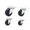 Ruedas Ligeras de 1.5 pulgadas 2 pulgadas Ruedas Giratorias Rodillos de Goma Ruedas para Muebles Industriales Estante de Almacenamiento Estante Base para Palets Ruedas para Soporte de Flores