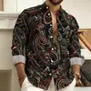 Camisa de rayas de manga larga para hombre de Amazon transfronteriza