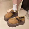 Zapatos Birkenstock de suela gruesa para aumentar la altura para mujer 2026 Otoño Nuevo Estilo Mocasines Versátiles Slip-on Zapatos Casuales Birkenstock