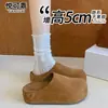 Zapatos estilo Birkenstock de cuero genuino con suela gruesa para aumentar la altura para mujer, modelo otoño 2026, mules cerrados sin cordones, sandalias y zapatos de una sola tira