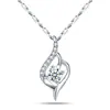 Colar de prata esterlina s925 Colar estilo coreano Acessórios macios Pingente de zircônia apenas amor incrustado Joias de prata para atacado Presentes
