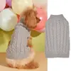 Bichon de tricô cor sólida conforto total elástico transfronteiriço novo estilo casual múltiplos estilos cachorro Teddy suéter tricô em ponto trançado duas pernas