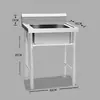 Tanque Descongelador de Acero Inoxidable Comercial Lavabo Grande de un Solo Fregadero Lavabo Espesado para Lavar Verduras Lavabo para Lavarse las Manos Tanque de Remojo Lavabo de Cocina para Restaurante