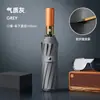Paraguas de mango de madera maciza de 16 varillas, automático, tamaño grande, protección UV, recubrimiento negro, plegable, paraguas publicitario, paraguas de regalo para negocios, al por mayor