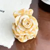 Grampo de Cabelo Shark Clip Flor Rosa Tridimensional Estilo Doce Fresco Ácido Acético Alta Qualidade Versátil