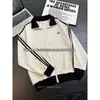 Sudadera cárdigan de estilo americano con rayas blancas y negras y cuello alto, unisex, adecuada para primavera y otoño, diseño color block, corte holgado, casual, deportiva y moderna
