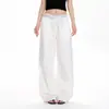 Pantalones Casuales de Pierna Ancha con Estilo Americano, Cintura Doble, Lunares, Caída Suelta para Mujer 2026 Verano, Delgados, Cintura Media-Baja