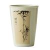Taza de Cerámica Esmaltada Ceniza del Fabricante, Exquisita Taza de Té, Diseño de Ciruelo, Orquídea, Bambú y Crisantemo, Taza de Cerámica para Beber Agua, Alto Valor Estético para Niñas