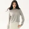 Nova Camada Base de Tricô Meia-Gola Outono 2026, Suave e Amigável à Pele, Suéter de Cashmere Crochê Vazado, Suéter Interno