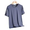 Fonte Fábrica Verão Gelo Seda T-Shirt Masculino Pescoço Redondo Roupas de secagem rápida Manga curta fina respirável meia manga Top Moda Esportiva Masculina