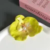 Didy No Tiene Miedo del Mismo Pasador Verde de Phalaenopsis Flor Lateral Flor Artificial Tocado Accesorios para el Cabello de Viaje a la Costa