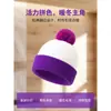 Chapéu de Tricô com Pom-pom Decoração Chapéu de Natal Pom-pom Blocos de Cor Listras Chapéu Vermelho e Branco Em Estoque Chapéu de Natal Chapéu de Halloween