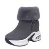 Botas de Nieve al por Mayor Transfronterizas Europeas y Americanas para Mujer, Nuevo Estilo de Invierno, Botines Cortos de Gamuza con Forro de Felpa, Botas de Algodón Cálidas y que Aumentan la Altura, Botines de Moda