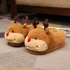 Comércio Exterior Mais Vendidos Sapatos de Casa de Animal Inverno Pantufas de Pelúcia Aquecedor de Pés para Dormitório Estudantil Artefato Sapatos de Algodão Bolsa no Calcanhar Sapatos de Algodão