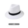 Chapéu de Palha Cowboy para Primavera e Verão, Chapéu de Cavaleiro com Proteção Solar para Exterior, Chapéu Respirável Fresco, Chapéu de Palha com Aba Reta, Chapéu Masculino, Proteção Solar