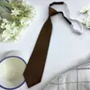 Jk Gravata Lisa Original em Sarja Estilo College Básico Escolar para Estudantes Camisa Versátil Vinho Café