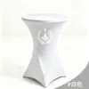 Funda Elástica para Mesa de Alta Calidad con Cuatro Patas Falda de Mesa para Mesa de Cóctel de Boda Hotel Cubierta para Mesa de Taburete Alto Redondo Transfronteriza Personalizada