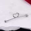Brincos de Aço Inoxidável Longos com Cabeça de Caveira Estrelas Inglês para Moda Moto Joker, Brincos com Ponte de Orelha, Brincos para Furos Duplos na Orelha