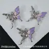 Estilo Oscuro Europeo y Americano Colgante Encanto de Luna Corazón Mariposa Rosa Cruz con Pedrería Pulsera de Cuentas Collar DIY