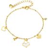 Pulseira Coração Simples Versátil Estilo Japonês e Coreano Feminina Design de Nicho Ins Pulseira Coração de Aço Inoxidável M1205