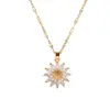 Cadena para Clavícula de Girasol con Circonita Microincrustada Estilo Coreano y Japonés de Lujo Ligero Celebridad de Internet Moda Dulce Exquisita Nuevo Collar de Girasol para Mujeres