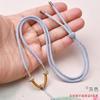 Cordón colgante de alta gama, tejido a mano, collar de jade dorado, venta al por mayor, joyería de jade Hetian, cuerda de carga alta