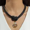 Joyería Yongge: Collar de Declaración con Diseño de Nudo Único, Cadena para Clavícula de Cadena de Serpiente con Cordón, Joyería Sencilla con Colgante