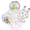 Set de globos de película de aluminio de Pascua Forma de conejo globo de papel de aluminio de dibujos animados globo de decoración para fiesta de cumpleaños venta al por mayor
