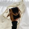Bolso de Mujer Estilo Coreano 2022 Otoño e Invierno Bolso de Mujer Bolso Cuadrado Pequeño para Niña Bolso de Hombro de Color Contrastante Bolso Cruzado para Mujer Bolsos Suaves