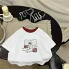 Camiseta de Dibujos Animados para Niños 2026 Verano Nueva Estilo Coreano Bebé Cuello Redondo Superior Niños y Niñas Bebé Elegante Manga Corta t