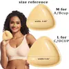 Stock de fábrica almohadillas triangulares de doble cara transfronterizas, forma de V invertida, almohadillas autoadhesivas engrosadas para trajes de baño y sujetadores deportivos