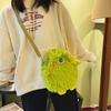 Otoño e Invierno Nuevo Japonés Lindo Lindo Divertido Personalizado Felpa Bordado Tridimensional Pequeño Monstruo Bolso Bandolera Suave para Estudiante